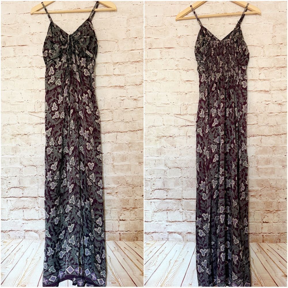 Portobello 100% silk floral maxi dress